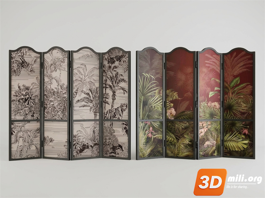 Folding screen Skp Files 